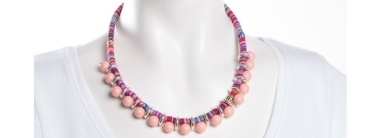 Collier ethnique Pink Coral