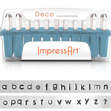 ImpressArt letter stempel, lettertype Deco, 3 mm, kleine letters