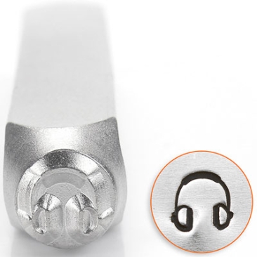 ImpressArt design stamp, 6 mm, motif headphones