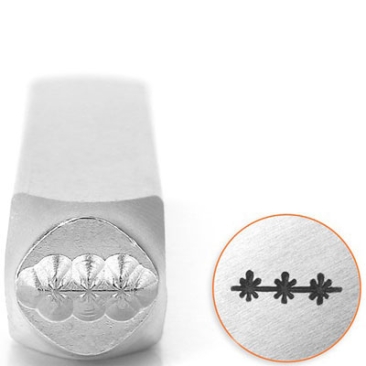 ImpressArt Design tampon, 6 mm, motif bord étoiles