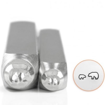 ImpressArt Design tampon, 4 et 6 mm, motif maman et bébé ours, paquet de 2 tampons