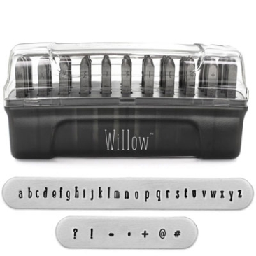 ImpressArt Letter Stamp, Font Willow Signature Letter Stamps, 4 mm, lower case, suitable for stainless steel