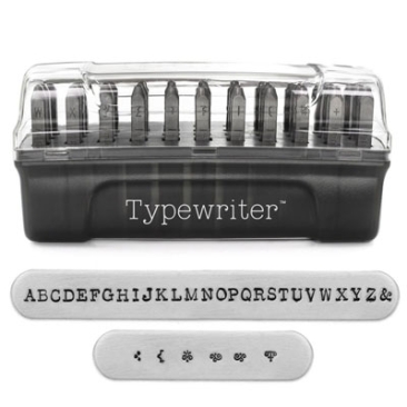 ImpressArt Letter Stamps, Typewriter Signature Letter Stamps, 3 mm, upper case, suitable for stainless steel