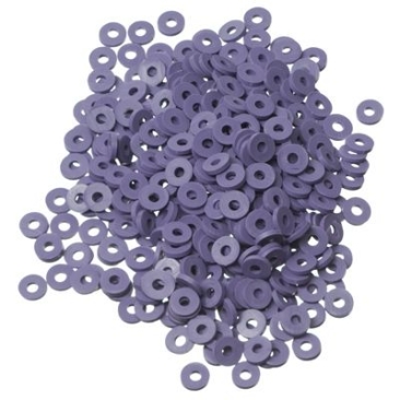 Katsuki beads, Diameter 4 mm, Colour Purple, Shape Disc, Quantity one strand