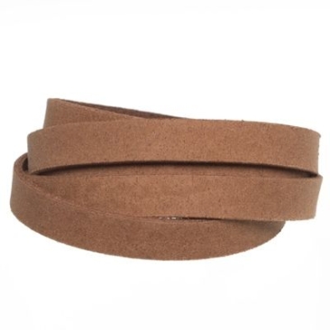 Craft leather strap, 10 mm x 2 mm, length 1 m, Camel