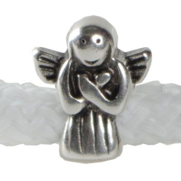 Metal bead angel for 5 mm sail rope, 12 x 13.5 mm, silver plated