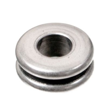 Metallperle Spacer,ca. 5 mm versilbert