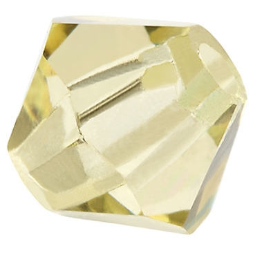 Preciosa kraal, vorm: Bicone (Rondelle Bead), maat 3 mm, kleur: jonquil