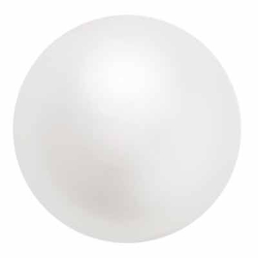 Preciosa Ronde parelmoer Cabochon, diameter 8 mm, kleur: wit