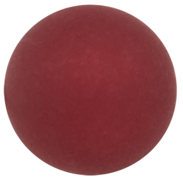 Perle polaire, ronde, environ 8 mm, rouge bordeaux