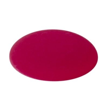 Polaris cabochon, round, 25 mm, raspberry red