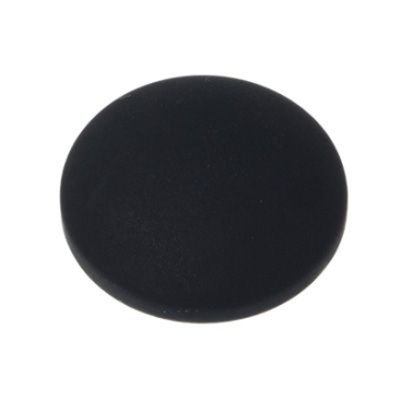 Polaris cabochon, rond, 12 mm, zwart