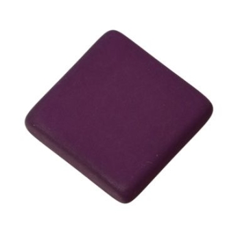 Polaris cabochon, angular, 12 x 12 mm, dark purple