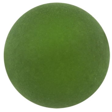 Perle polaire, ronde, env.10 mm, vert foncé