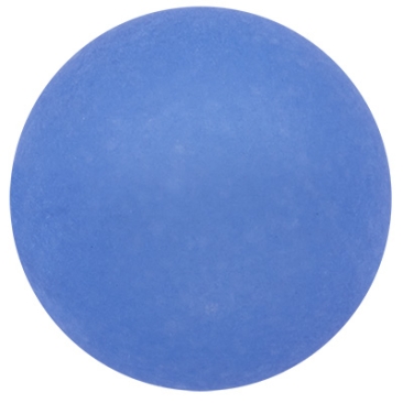 Perle Polaris, 6 mm, ronde, capri blue