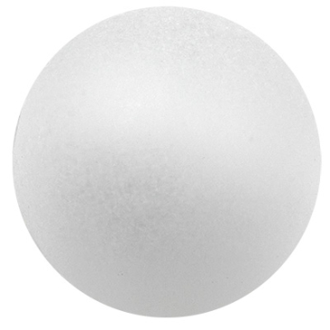 Polarisbol, 4 mm, mat, wit