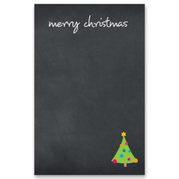 Carte-bijou "Merry Christmas", vertical, noir, dimensions 8,5 x 5,5 cm