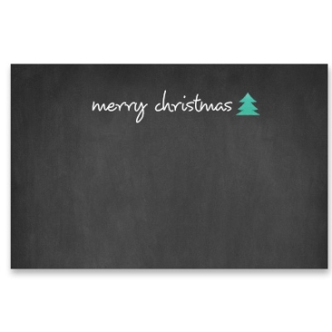 Decoratieve kaart "Merry Christmas", liggend, zwart, formaat 8,5 x 5,5 cm