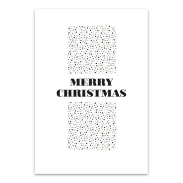 Carte décorative, "Merry Christmas", rectangulaire, dimensions 8,5 x 12 cm