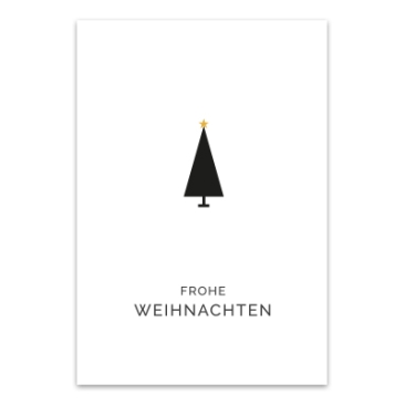 Decorative card, "Merry Christmas", rectangular, size 8.5 x 12 cm
