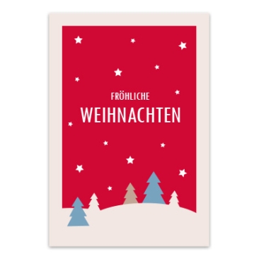 Decorative card, "Merry Christmas", rectangular, size 8.5 x 12 cm