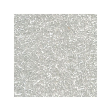 11/0 Preciosa Rocailles Perlen, Rund (ca. 2 mm), Farbe: Crystal, Röhrchen mit ca. 24 Gramm