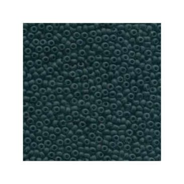 11/0 Preciosa Rocailles Perlen, Rund (ca. 2 mm), Farbe: Jet Matte, Röhrchen mit ca. 24 Gramm