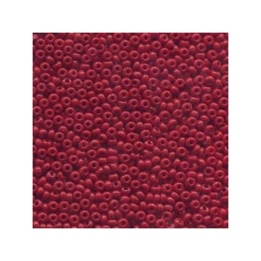 6/0 Preciosa Rocailles Perlen, Rund (ca. 4 mm), Farbe: Dark  Red, Röhrchen mit ca. 20 Gramm