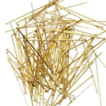 100 chain pins, length 45 mm, gold-coloured