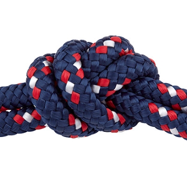Sail rope, diameter approx. 4.5 -5 mm, length 1 m, dark blue mix
