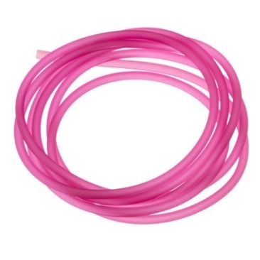 2 metre PVC hose, diameter 2.5 mm, colour: fuchsia