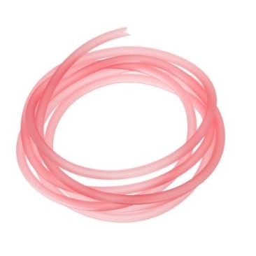 2 metre PVC hose, diameter 2.5 mm, colour: rose