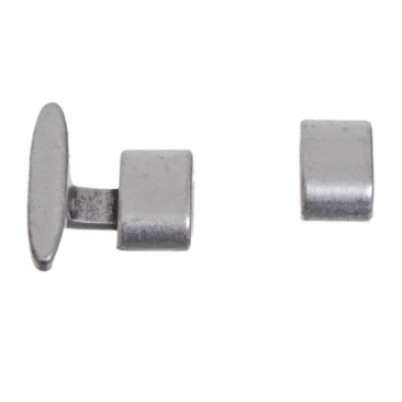 Toggle clasp, 2 parts, silver-plated