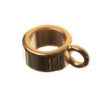 Pendant holder with eyelet, inner diameter 5 mm, 12 x 8 mm, gold-plated