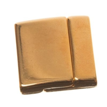 Magnetic clasp for flat ribbons 24 x 24.5 mm, gold-plated