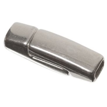 Magnetverschluss, viereckig, für breite Bänder (3 x 1,5 mm), versilbert