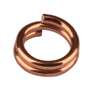 Split ring, diameter 5 mm, rose gold-plated