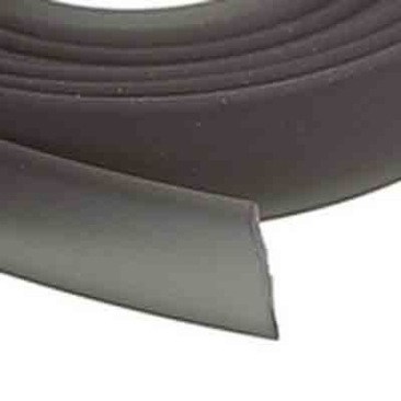 Flat PVC tape 10 x 2 mm, dark grey, 1 m