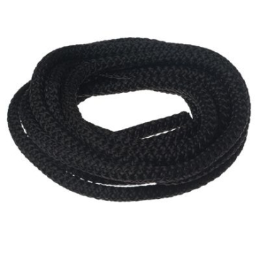 Corde à voile / cordelette, diamètre 5 mm, longueur 1 m, noir
