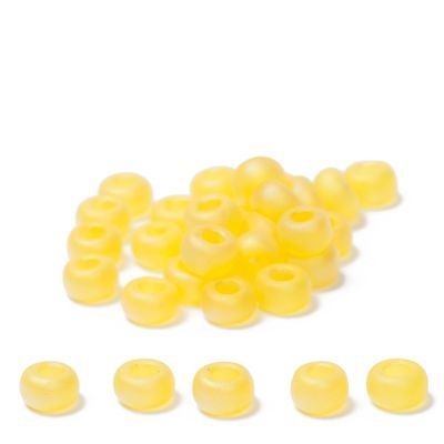 11/0 Miyuki Rocailles kralen, rond (ca. 2 mm), kleur: Geel Mat Transparant AB, 23,5 gr. 