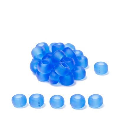 11/0 Miyuki Rocailles beads, round (approx. 2 mm), colour: Sapphire Matte Transparent, 24 gr. 