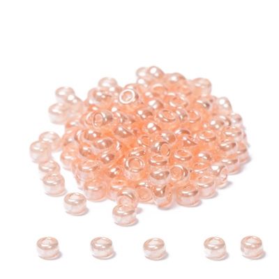 11/0 Miyuki Rocailles beads, round (approx. 2 mm), colour: Light Peach Luster, 24 gr. 