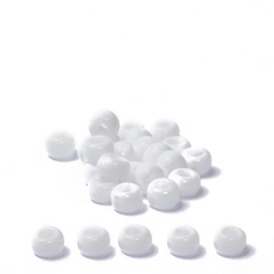 11/0 Perles de rocaille Miyuki, Rondes (environ 2 mm), Couleur : White Opaque, 23 gr. 
