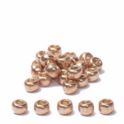 11/0 Miyuki Rocailles beads, round (approx. 2 mm), colour: Champagne Galvanized, 23,5 gr. 