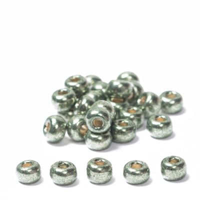 11/0 Miyuki Rocailles beads, round (approx. 2 mm), colour: Sea Green Galvanized, 23,5 gr. 