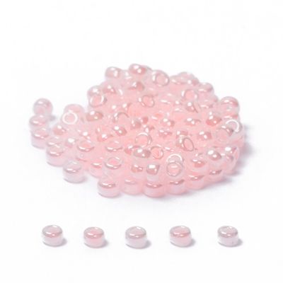 11/0 Miyuki Rocailles beads, round (approx. 2 mm), colour: Pale Pink Ceylon, 24 gr. 