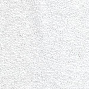 15/0 Miyuki Rocailles Perlen, Rund (ca. 1,5 mm), Farbe: White Pearl, Röhrchen mit ca. 8,2 Gramm 