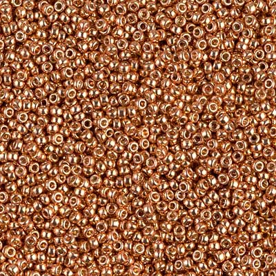 15/0 perles de rocaille Miyuki, rondes (environ 1,5 mm), couleur : Duracoat Galvanized Muscat, tube d'environ 8,2 grammes 