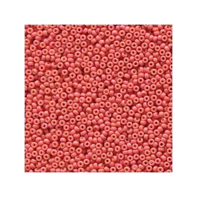 15/0 perles de rocaille Miyuki, rondes (environ 1,5 mm), couleur : Duracoat Opaque Dyed Rose, tube d'environ 8,2 grammes 