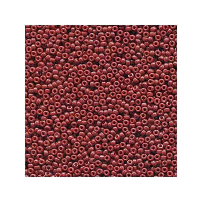 15/0 Miyuki Rocailles Perlen, Rund (ca. 1,5 mm), Farbe: Duracoat Opaque Dyed Red, Röhrchen mit ca. 8,2 Gramm 